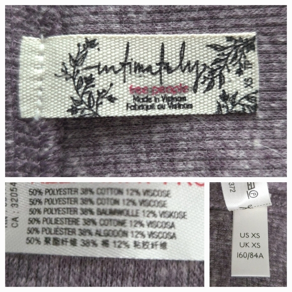 Free People Dylan Marled Heather Purple Thermal Long Sleeve Bodysuit Top - Picture 8 of 8